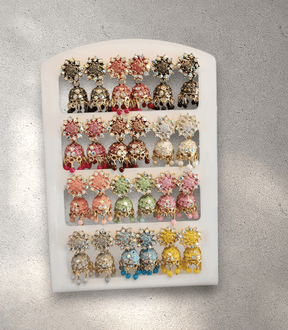 Jhumka Card (Set of 12) - Design 7