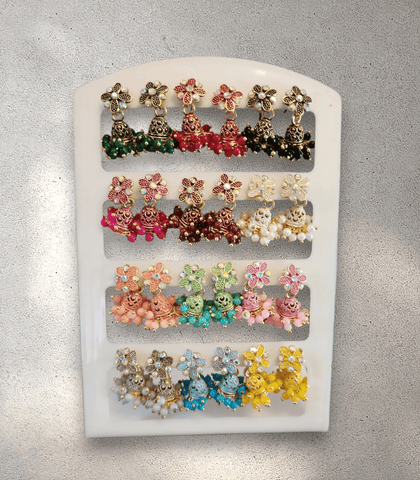 Jhumka Card (Set of 12) - Design 10