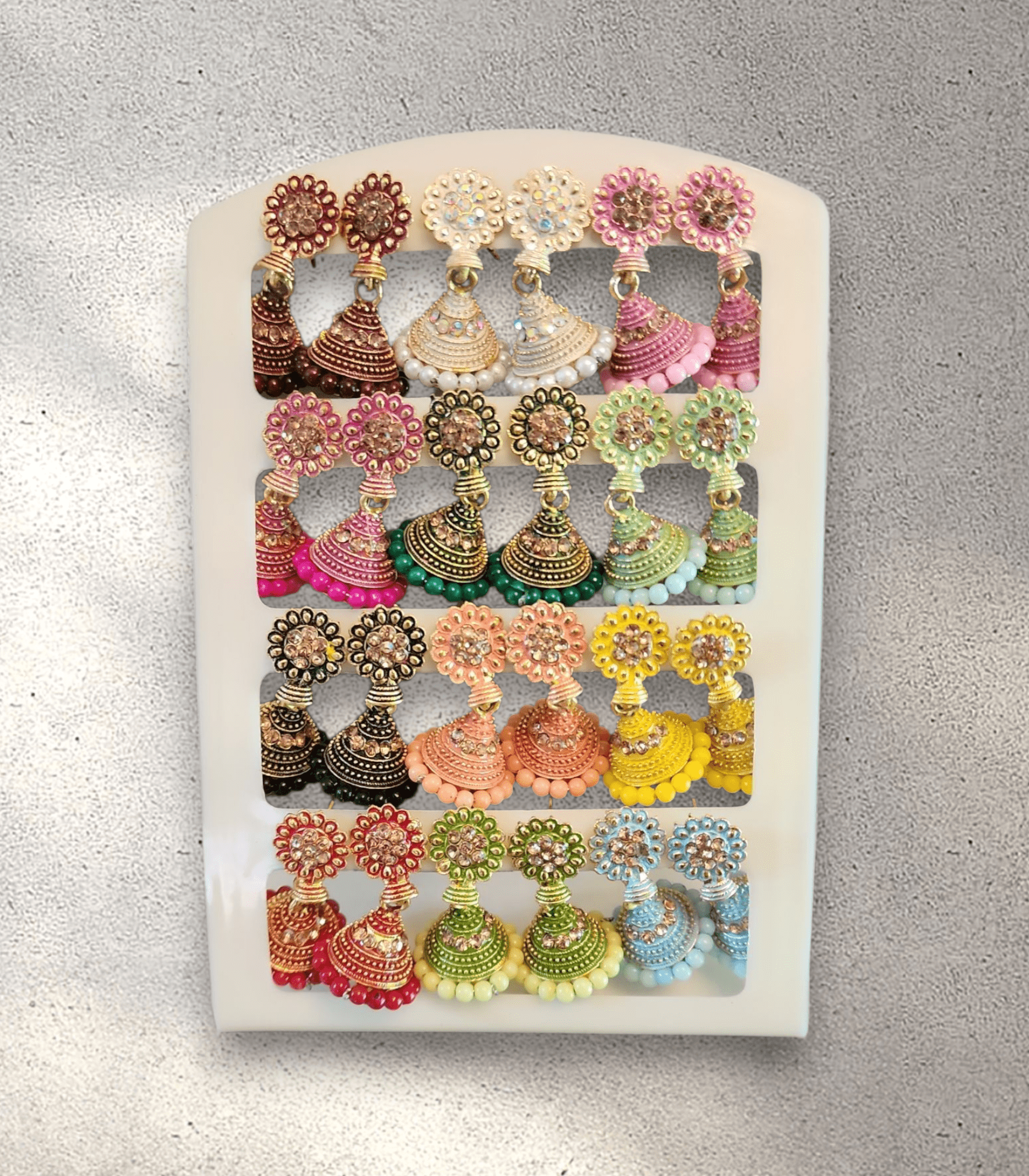 Jhumka Card (Set of 12) - Design 9