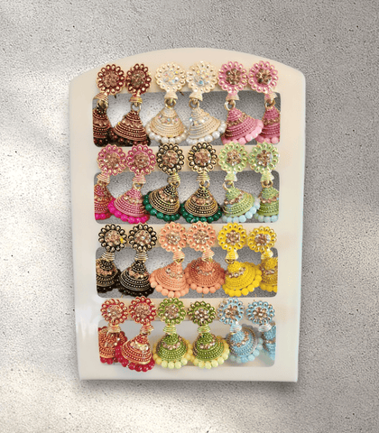 Jhumka Card (Set of 12) - Design 9