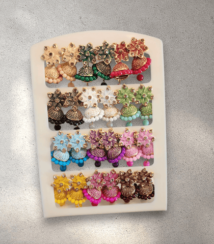 Jhumka Card (Set of 12) - Design 14