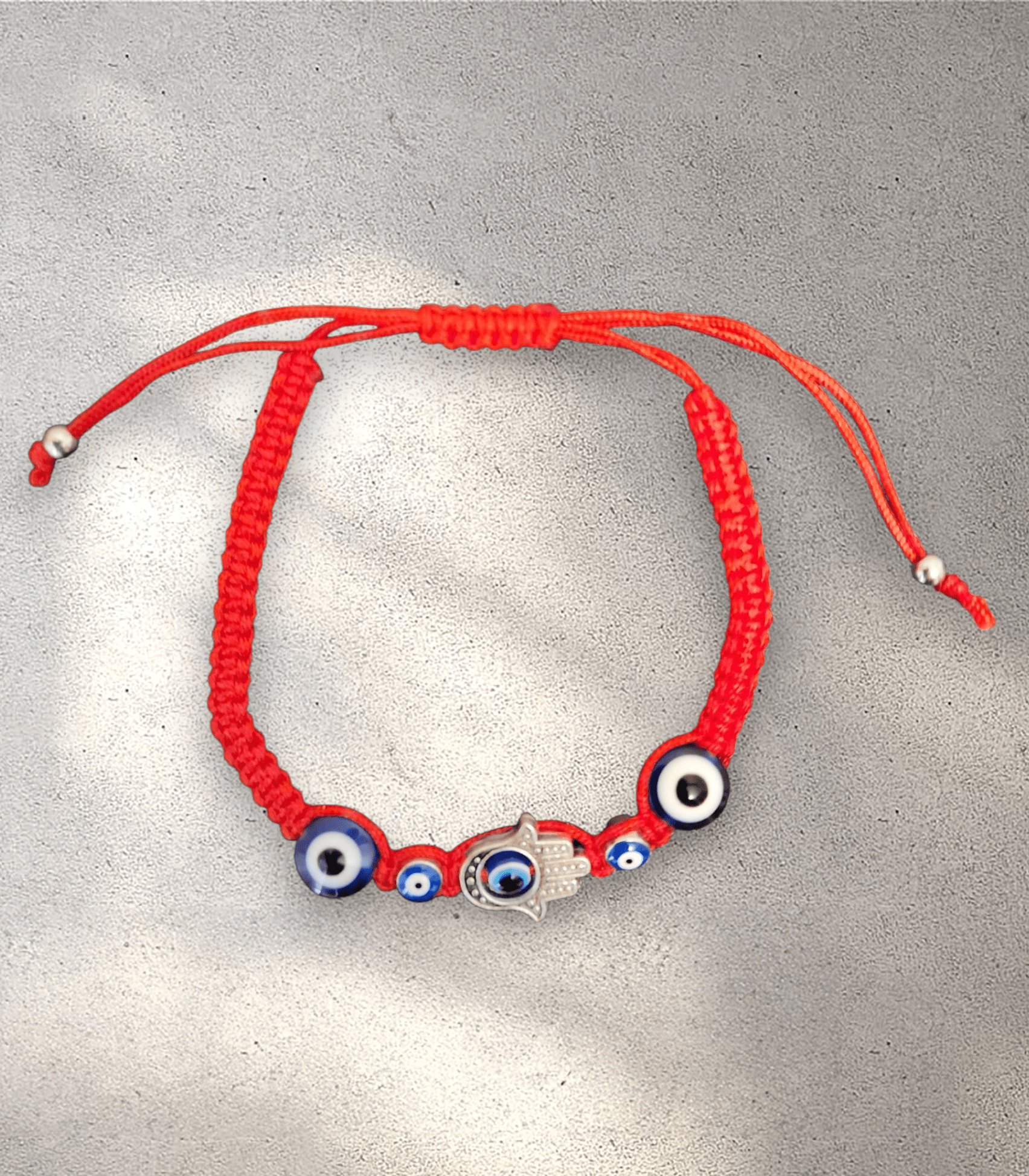 Red Evil Eye and Hamsa Hand String