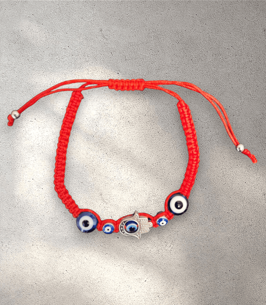 Red Evil Eye and Hamsa Hand String