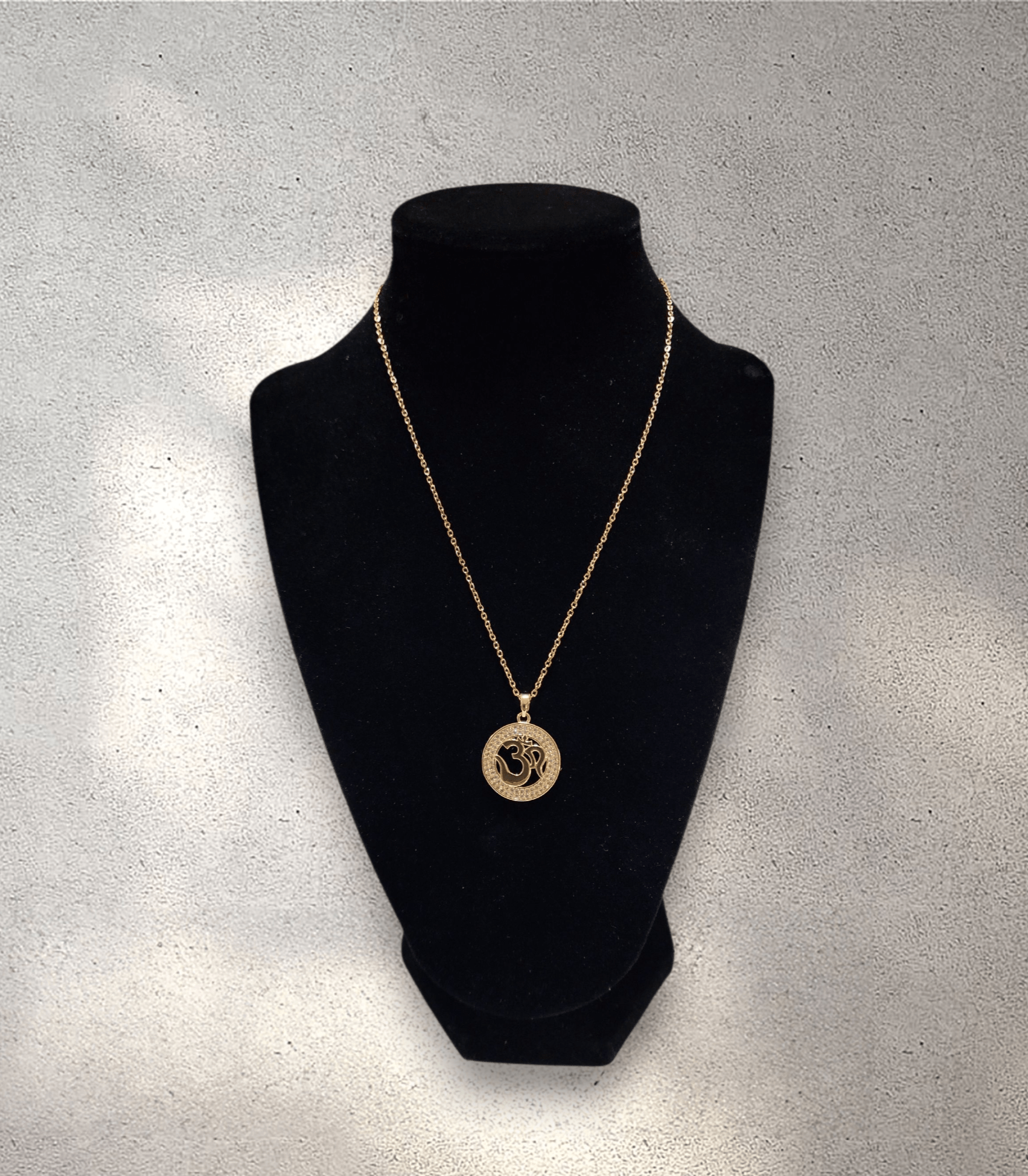 Gold Aum Sign Pendant Necklace
