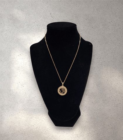 Gold Aum Sign Pendant Necklace