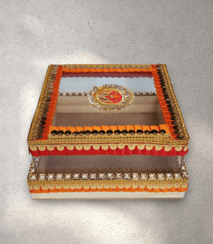 Small Orange and Red Perspex Gift Box