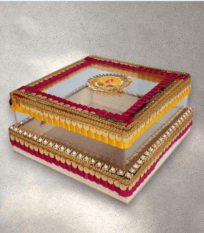 Small Pink and Yellow Perspex Gift Box