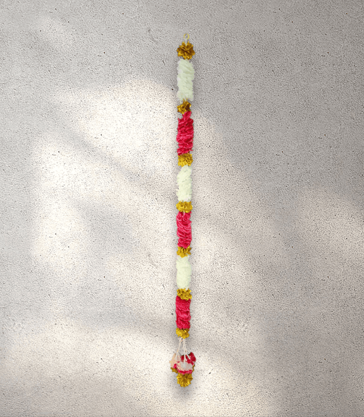 Dark Pink and White Flower Garland 150 cm