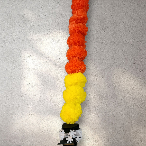 Small Fancy Orange Marigold Flower Garland