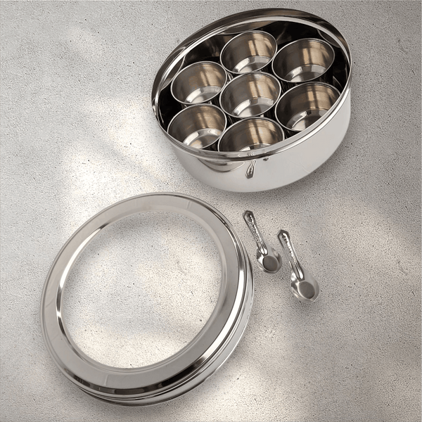 Masala Dabba (Spice Container) Clear Lid - No.13 (Large)