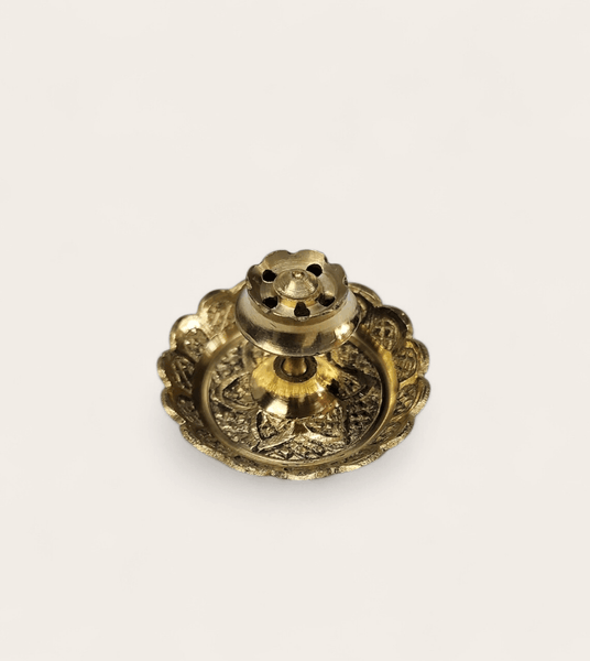 Brass Embossed Incense Holder