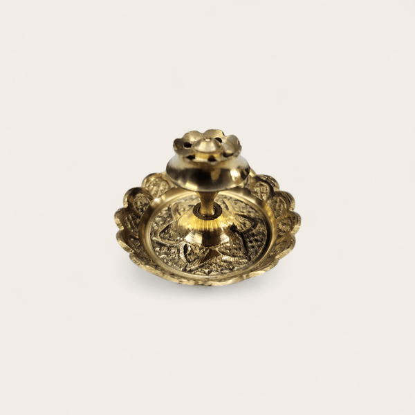 Brass Embossed Incense Holder