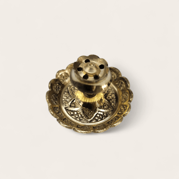 Brass Embossed Incense Holder
