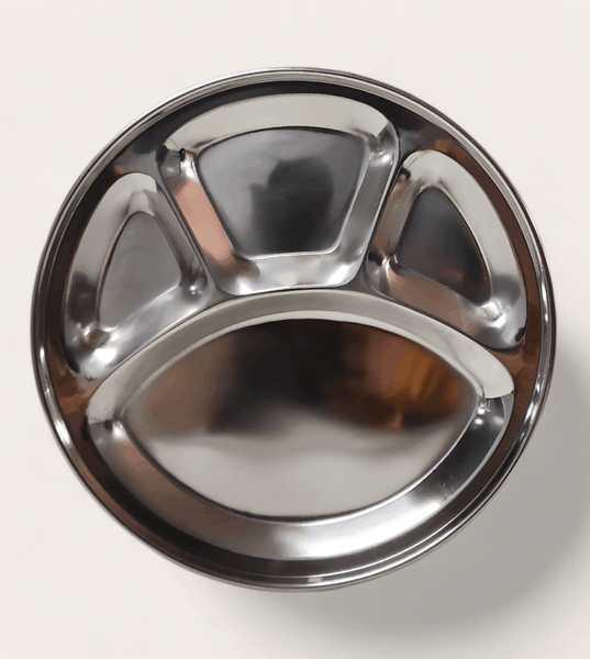 Silver Compartment Thali (Tray)