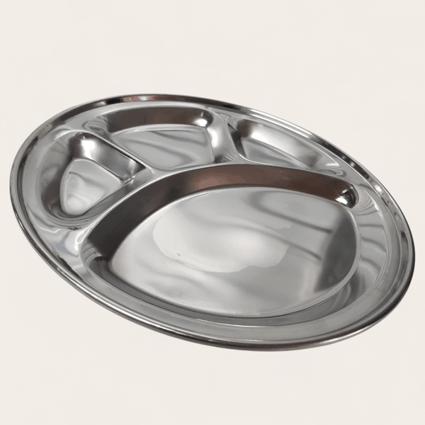 Silver Compartment Thali (Tray)