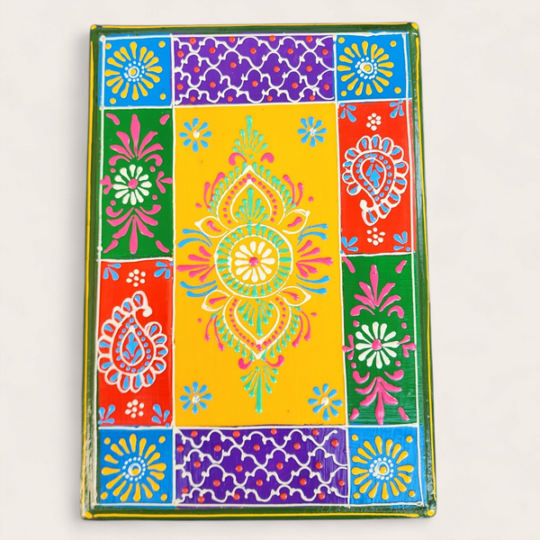 Hand Painted Wooden Rectangular Box