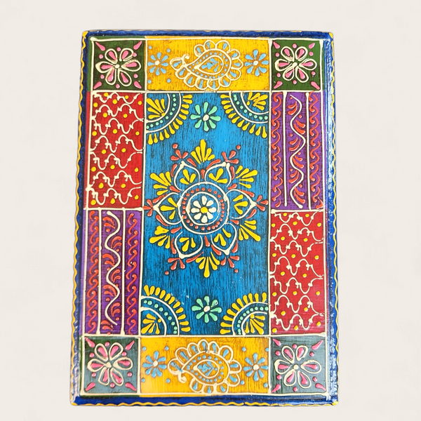 Hand Painted Wooden Rectangular Box - Style 2