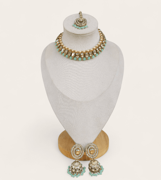 Pista Green Necklace Set