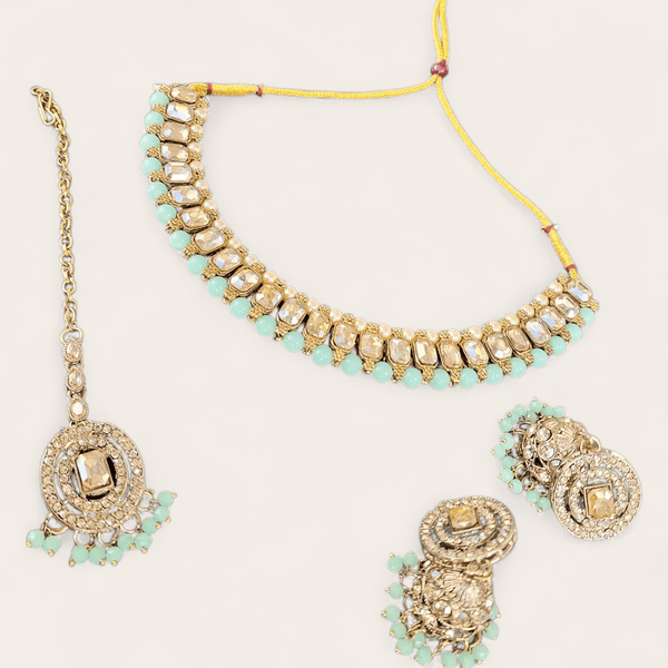 Pista Green Necklace Set