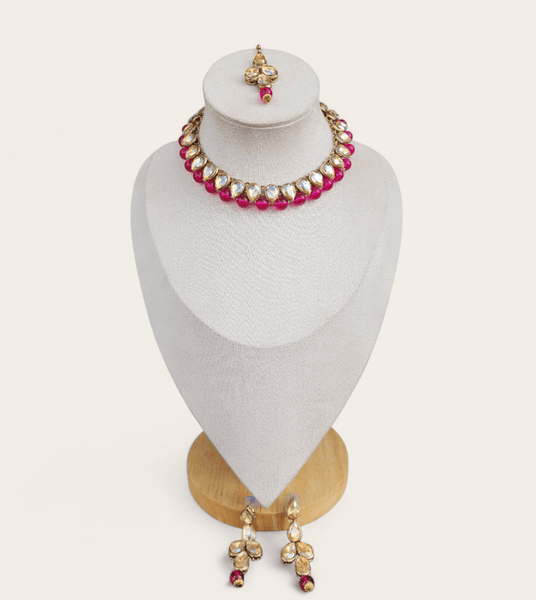 Magenta Pink Necklace Set