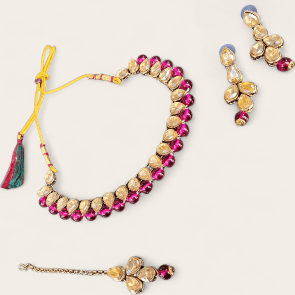 Magenta Pink Necklace Set