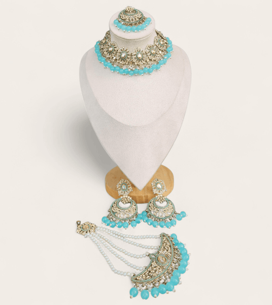 Turquoise Blue Chocker Set 2