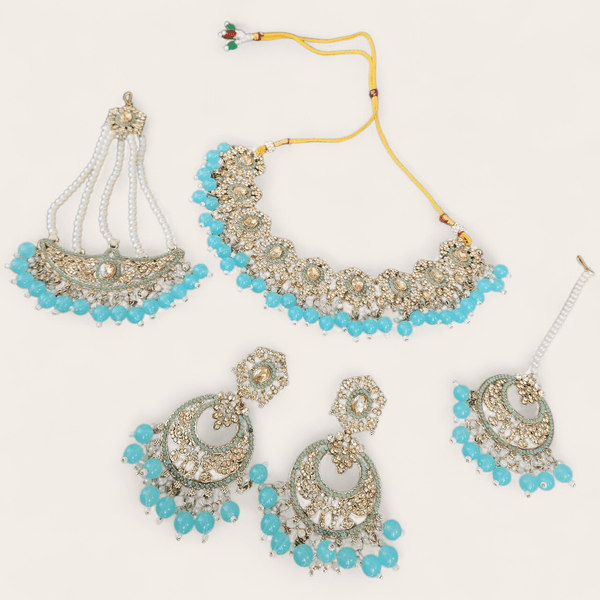 Turquoise Blue Chocker Set 2