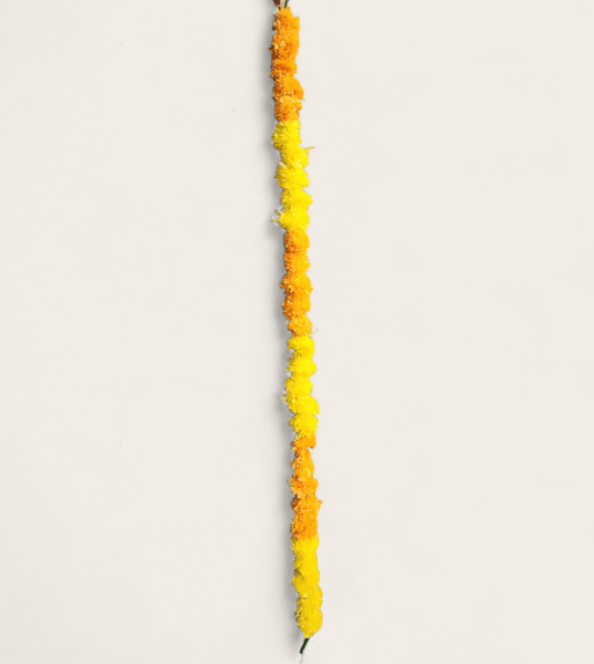 Orange and Yellow Marigold Garland Three Mix (1.4 m)