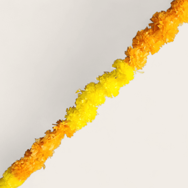 Orange and Yellow Marigold Garland Three Mix (1.4 m)