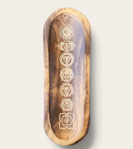 Wooden 7 Chakra Incense Holder