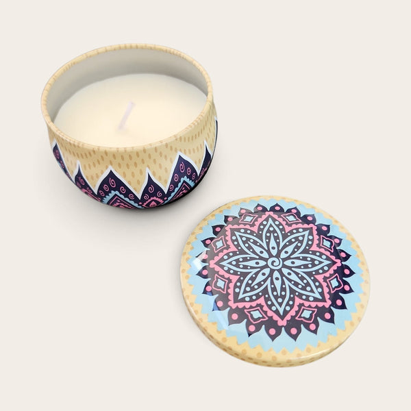 Mandala Design Scented Tin Candles