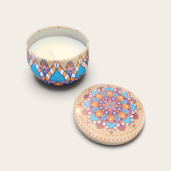 Mandala Design Scented Tin Candles