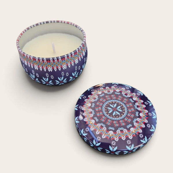 Mandala Design Scented Tin Candles