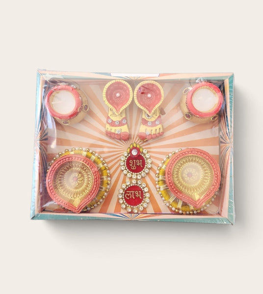 Diwali Shubh Labh Charan Diya  Set