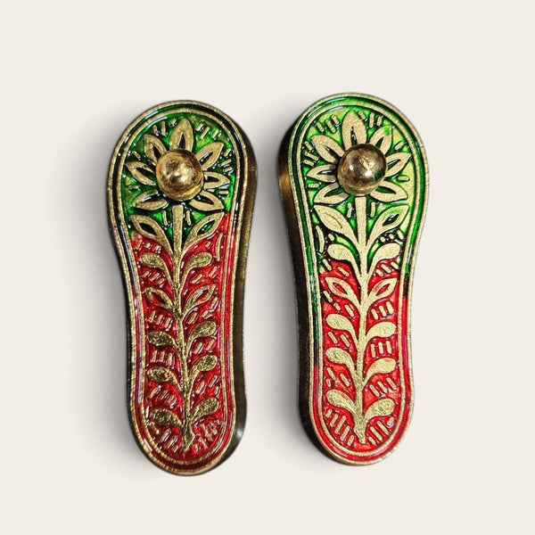 Small Metal Lakshmi Charan Paduka Pair
