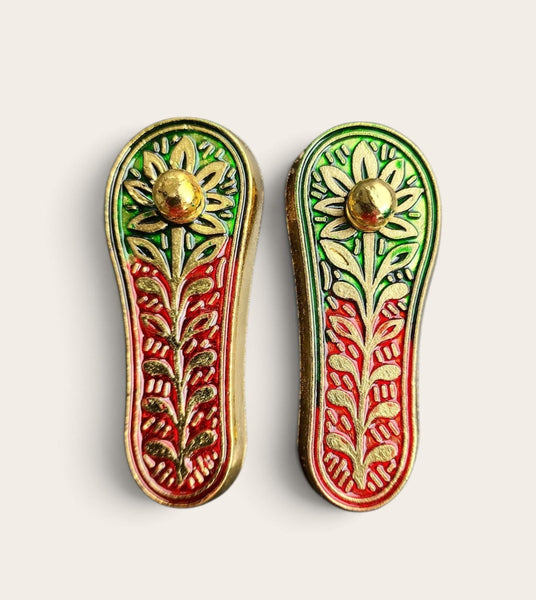 Small Metal Lakshmi Charan Paduka Pair