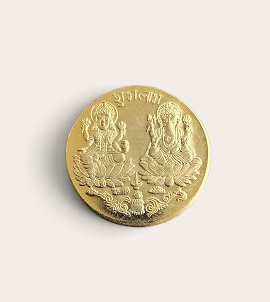 Lakshmi Ganesh Shri Yantra Coin