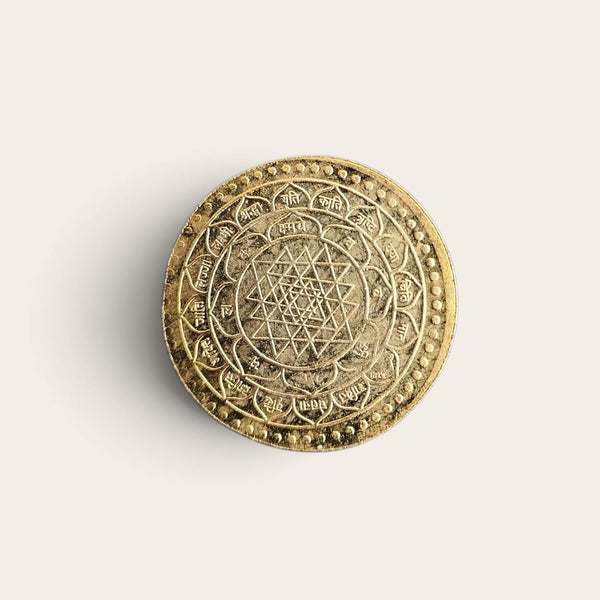 Lakshmi Ganesh Shri Yantra Coin