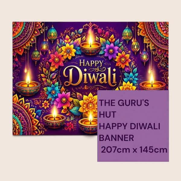 Large Fabric Diwali Banner (2m x 1.5m)