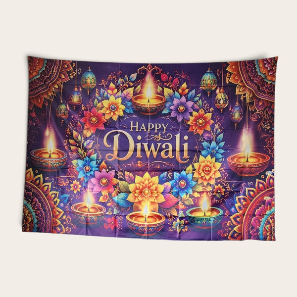 Large Fabric Diwali Banner (2m x 1.5m)