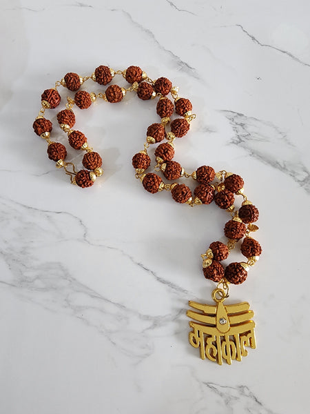 Mahakal Rudraksha Pendant Necklace
