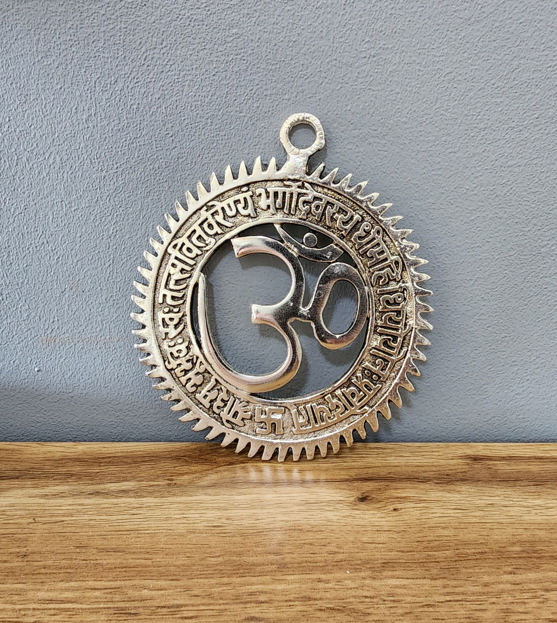 Silver Aum Sign Hanging Ornament