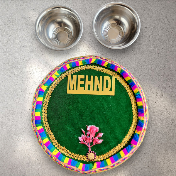 Mehndi Tray with Bowls