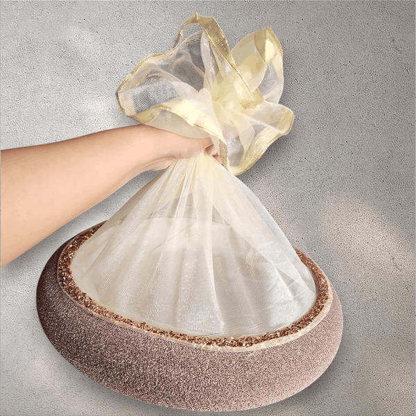 Set of 2 Round Organza Trays