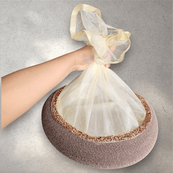 Set of 2 Round Organza Trays