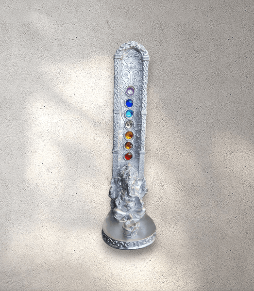 Silver Ganesha Chakra Incense Holder