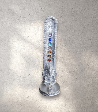 Silver Ganesha Chakra Incense Holder