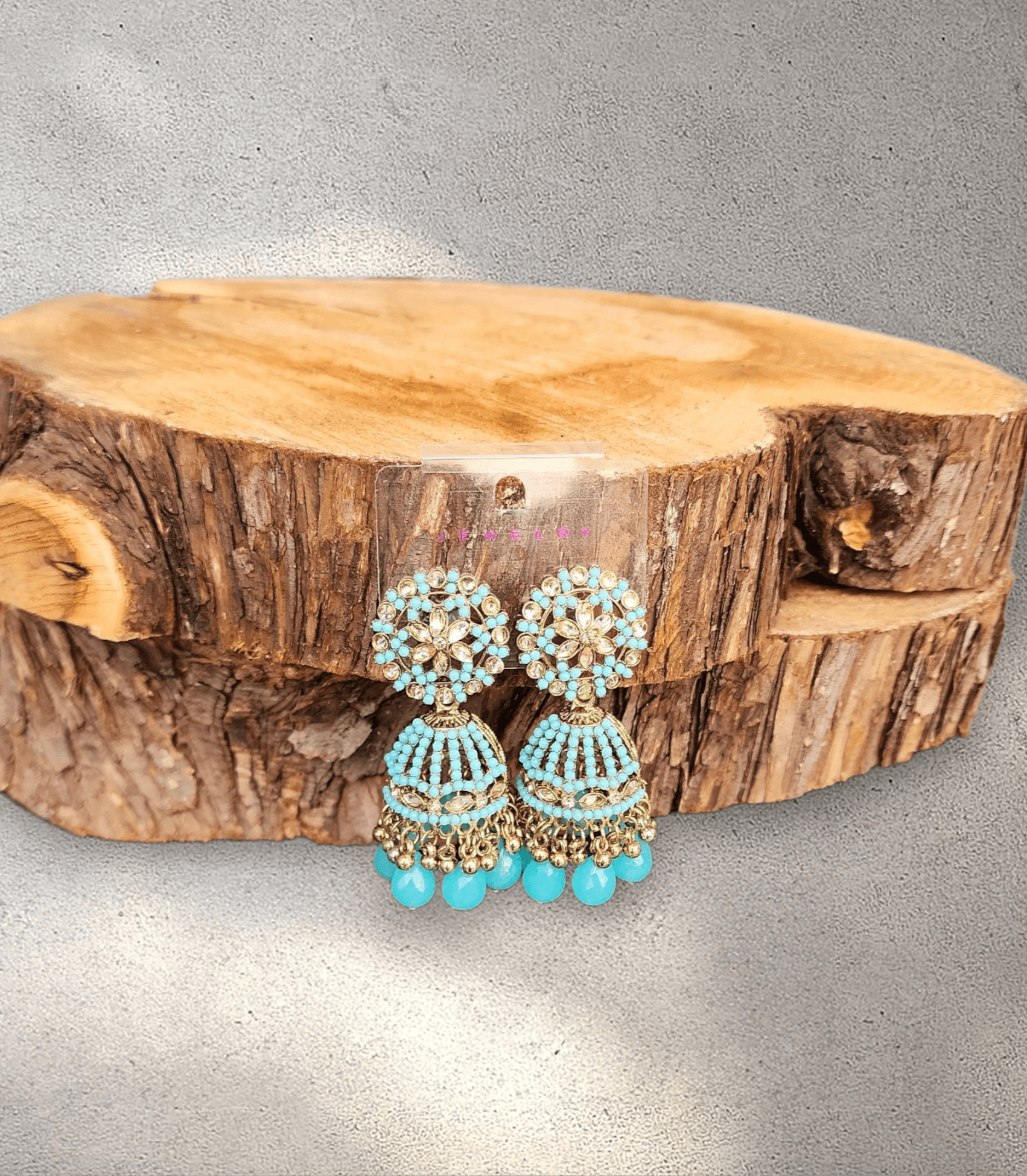 Turquoise Jhumka (Earring) - Design 2
