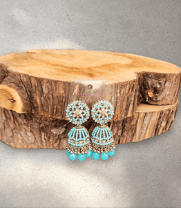 Turquoise Jhumka (Earring) - Design 2