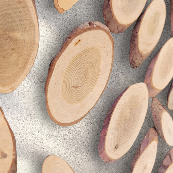 Natural Wooden Slices – Engraving Blanks for Weddings, Events & Crafts (250 g)